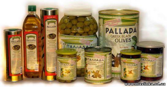 маслины, оливки и оливковое масло ТМ"PALLADA"